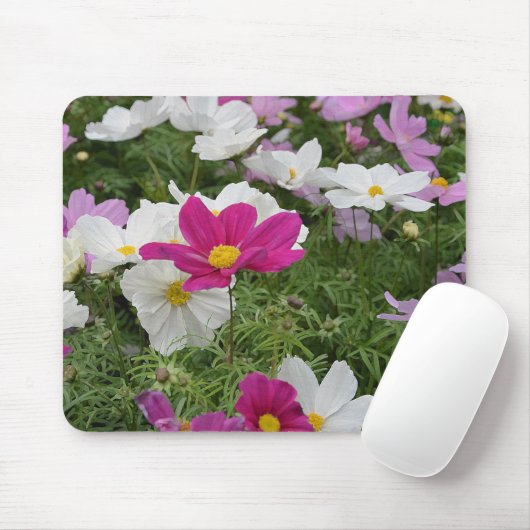 Farbenfroher Kosmoblütengarten Mousepad (Mit Mouse)