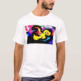 Farbenfroher Krake   Welle   T-Shirt