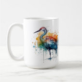 Farbenfroher Kran im Wasser stehend Kaffeetasse (Links)