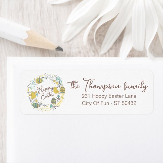 Farbenfroher Kraut von fröhlichen Hühnereiern und  (Insitu)