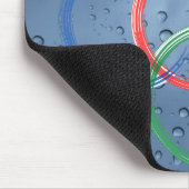 farbenfroher Kreis mit Wassertropfen Mousepad (Ecke)