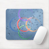 farbenfroher Kreis mit Wassertropfen Mousepad (Mit Mouse)