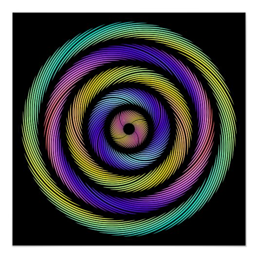 farbenfroher Kreis von Wimpern Poster (Vorderseite)