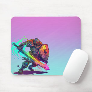 Farbenfroher Krieger Mousepad