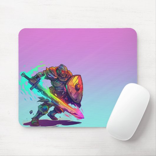 Farbenfroher Krieger Mousepad (Mit Mouse)