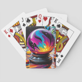 Farbenfroher Kristallball Spielkarten