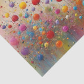 Farbenfroher Kronenpuffball - Decoupage - Seidenpapier (Detail)