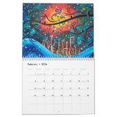 Farbenfroher Lebenszyklus Baum Art 2024 Kalender (Feb 2026)