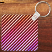 Farbenfroher, lebhafter Streifen Schlüsselanhänger (Rückseite)