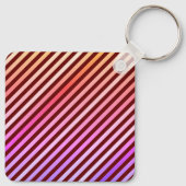 Farbenfroher, lebhafter Streifen Schlüsselanhänger (Rückseite)
