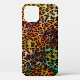Farbenfroher Leopard: Abstrakte Vintage-Textur Case-Mate iPhone Hülle