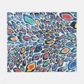 Farbenfroher Leopard: Lebhafte Textur Print Fleecedecke (Vorderseite (Horizontal))