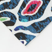 Farbenfroher Leopard: Lebhafte Textur Print Fleecedecke (Ecke)
