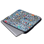 Farbenfroher Leopard: Lebhafte Textur Print Laptopschutzhülle (Vorne Knopf)