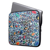 Farbenfroher Leopard: Lebhafte Textur Print Laptopschutzhülle (Vorderseite Links)