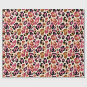 Farbenfroher Leopardenprint Geschenkpapier (Flach)