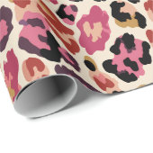 Farbenfroher Leopardenprint Geschenkpapier (Rolleneckpunkt)