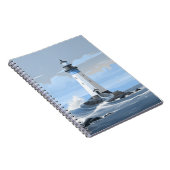 Farbenfroher Leuchtturm am Ozean Notizblock (Rechte Seite)
