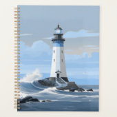 Farbenfroher Leuchtturm am Ozean Planer (Vorderseite)