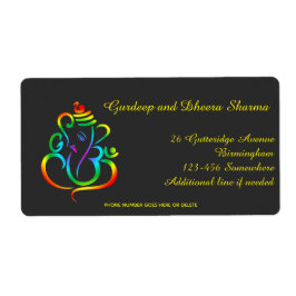 Farbenfroher Lord Ganesha auf schwarz