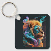 Farbenfroher Löwe - Liebe weiß keine Entfernung Schlüsselanhänger (Vorderseite)