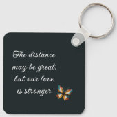 Farbenfroher Löwe - Liebe weiß keine Entfernung Schlüsselanhänger (Rückseite)