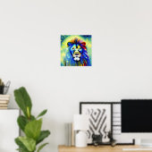 Farbenfroher Löwe   Poster (Heimbüro)