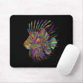 Farbenfroher Löwenfisch Löwen Fisch Mousepad (Mit Mouse)