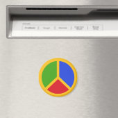 Farbenfroher Magnet für das Zeichen des Friedens (In Situ (Geschirrspüler))