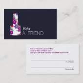 Farbenfroher Manicurist Nail Salon Empfehlungskarte (Vorne/Hinten)