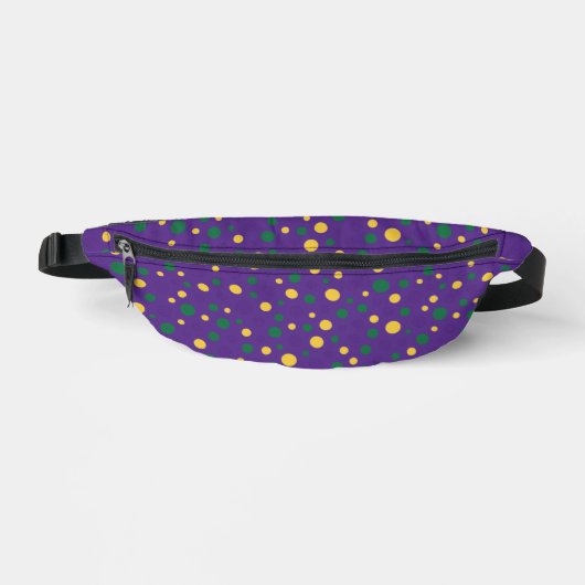Farbenfroher Mardi Gras Punkte Bauchtasche (Vorderseite)