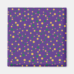 Farbenfroher Mardi Gras Tupfen Magnet