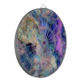 farbenfroher Marmor Dartscheibe (Vorderseite Links)