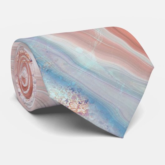 Farbenfroher Marmor Krawatte (Gerollt)