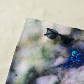 Farbenfroher Marmor mit blauem Glitzer Strandtuch (Beispiel)