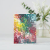 Farbenfroher Marmor Postkarte (Stehend Vorderseite)