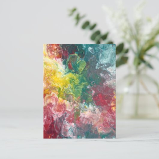 Farbenfroher Marmor Postkarte (Stehend Vorderseite)