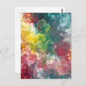 Farbenfroher Marmor Postkarte (Vorne/Hinten)