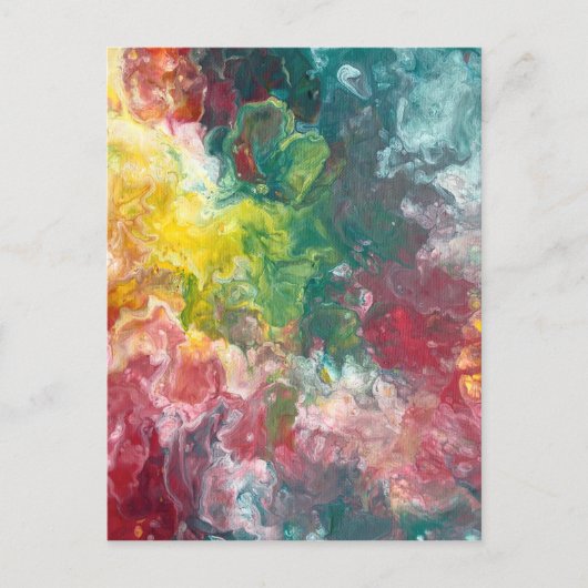 Farbenfroher Marmor Postkarte (Vorderseite)