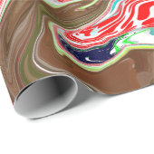 Farbenfroher Marmor Pour Paint Birthday Geschenkpapier (Rolleneckpunkt)