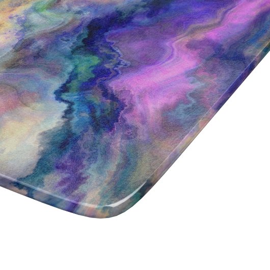 farbenfroher Marmor Schneidebrett (Ecke)