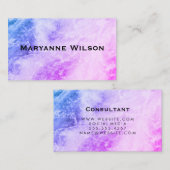 Farbenfroher Marmor Visitenkarte (Vorne/Hinten)