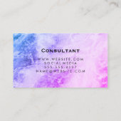 Farbenfroher Marmor Visitenkarte (Rückseite)