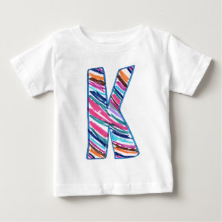Farbenfroher mehrfarbiger Buchstabe K wie in Kay Baby T-shirt