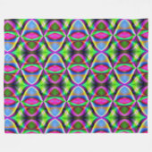 Farbenfroher metallischer Fraktal-Luster Fleecedecke (Vorderseite (Horizontal))