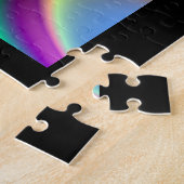 Farbenfroher metallischer Fraktalglanz Puzzle (Seite)
