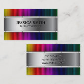 Farbenfroher metallischer Hintergrund Visitenkarte (Vorne/Hinten)