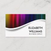 Farbenfroher metallischer Hintergrund Visitenkarte (Vorderseite)