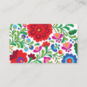 Farbenfroher mexikanischer UAWG QR-Code für Hochze Begleitkarte (Rückseite)