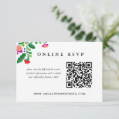 Farbenfroher mexikanischer UAWG QR-Code für Hochze Dankeskarte (Stehend Vorderseite)